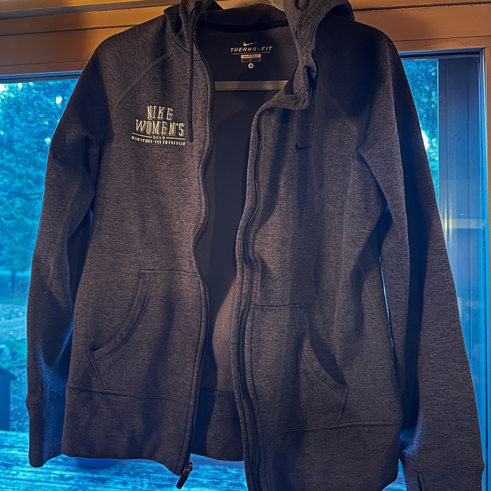 Nike Therma-Fit Women's Full-Zip Hooded Sweater - dark blue